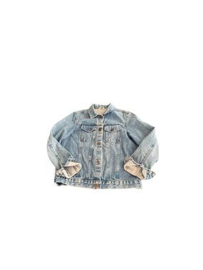 Classic Y2K Light Wash Denim Trucker Jacket Size L